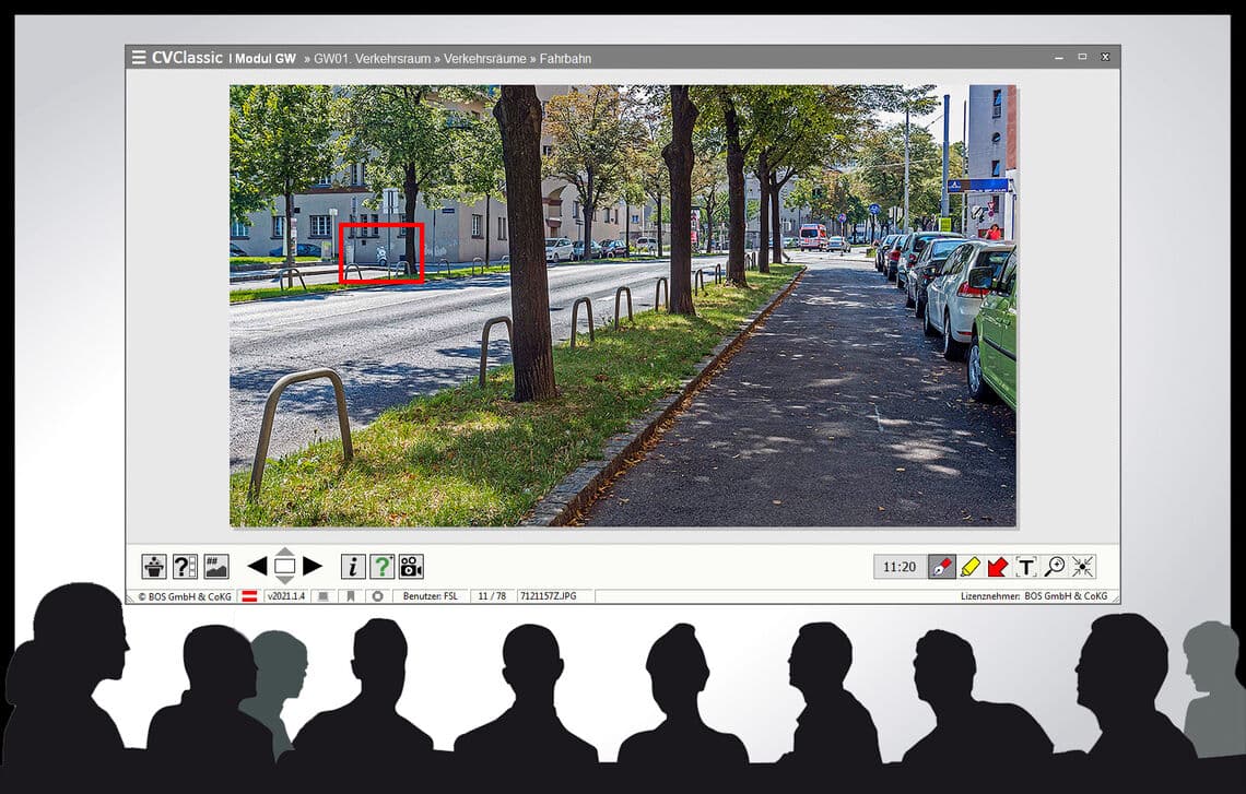 ComVor: mit dem Stift-Tool markierter Bildbereich